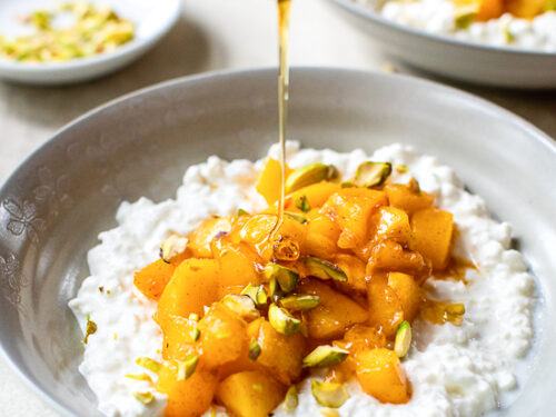 Cottage Cheese & Peach Bowl